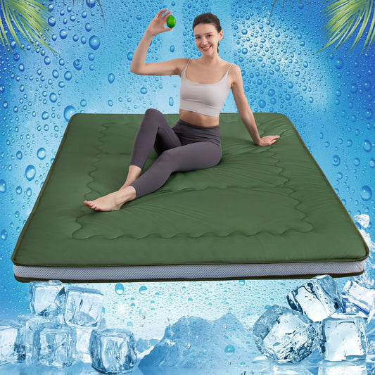 MAXYOYO Cooling Floor Mattress Japanese Futon Mattress for Hot Sleepers, Green