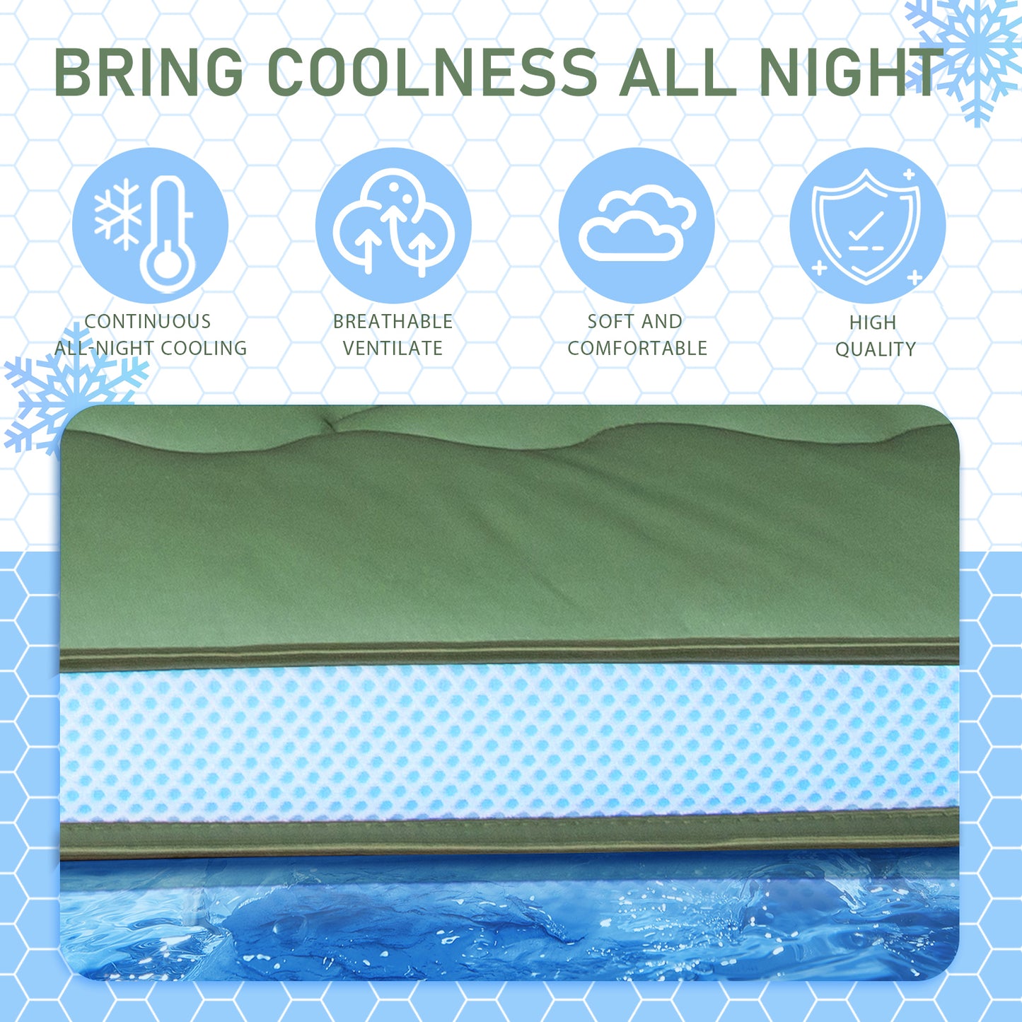 MAXYOYO Cooling Floor Mattress Japanese Futon Mattress for Hot Sleepers, Green