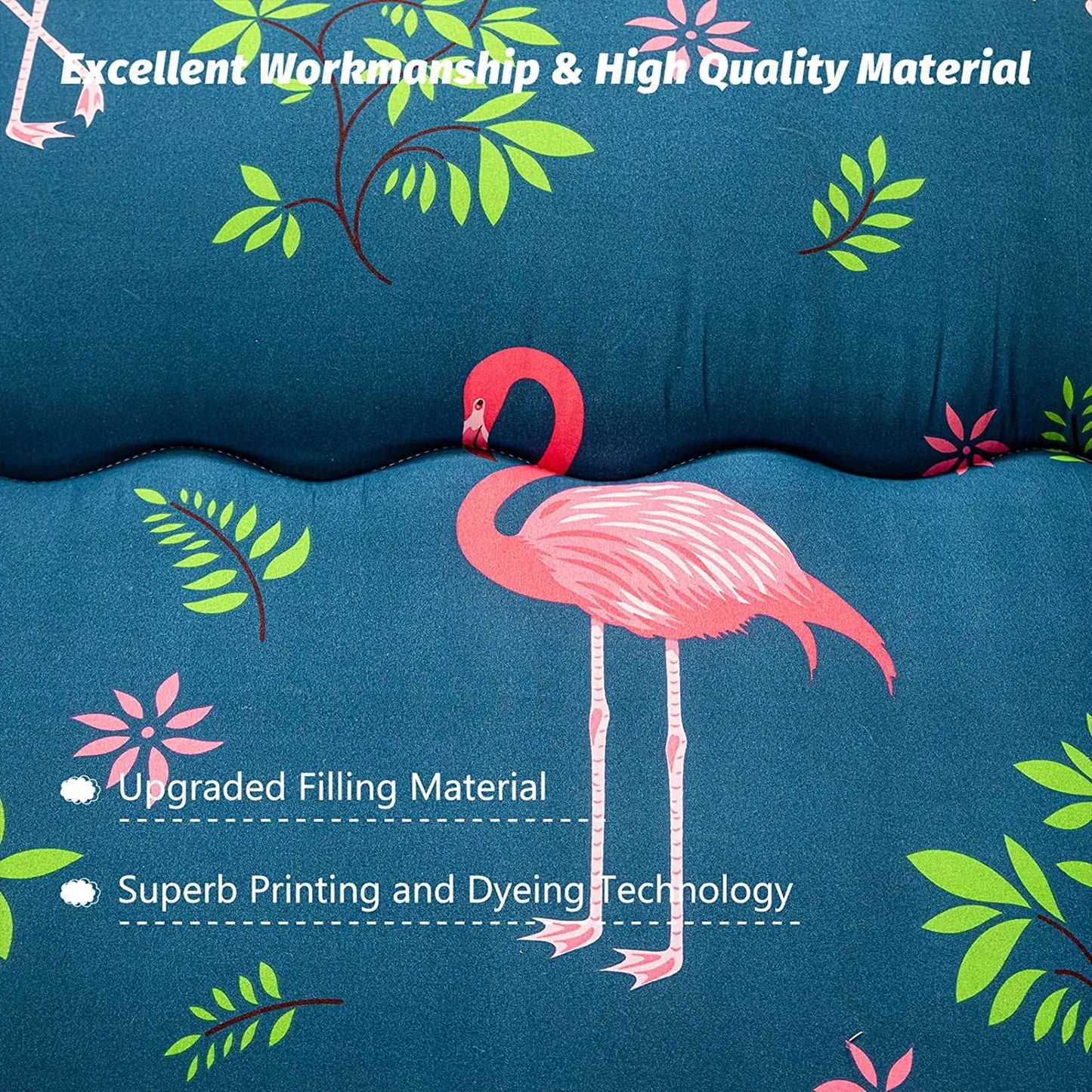 MAXYOYO Japanese Floor Mattress Futon Mattress, Flamingo Printed Tatami Mat