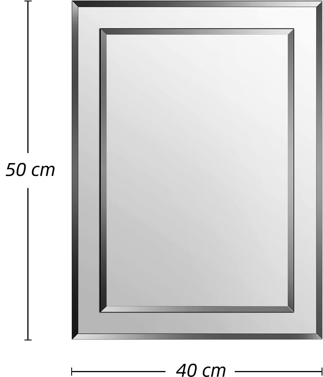 MAXYOYO Frameless Bathroom Mirror Wall Mounted, Modern Wall Mirror for Bathroom Bedroom Living Room