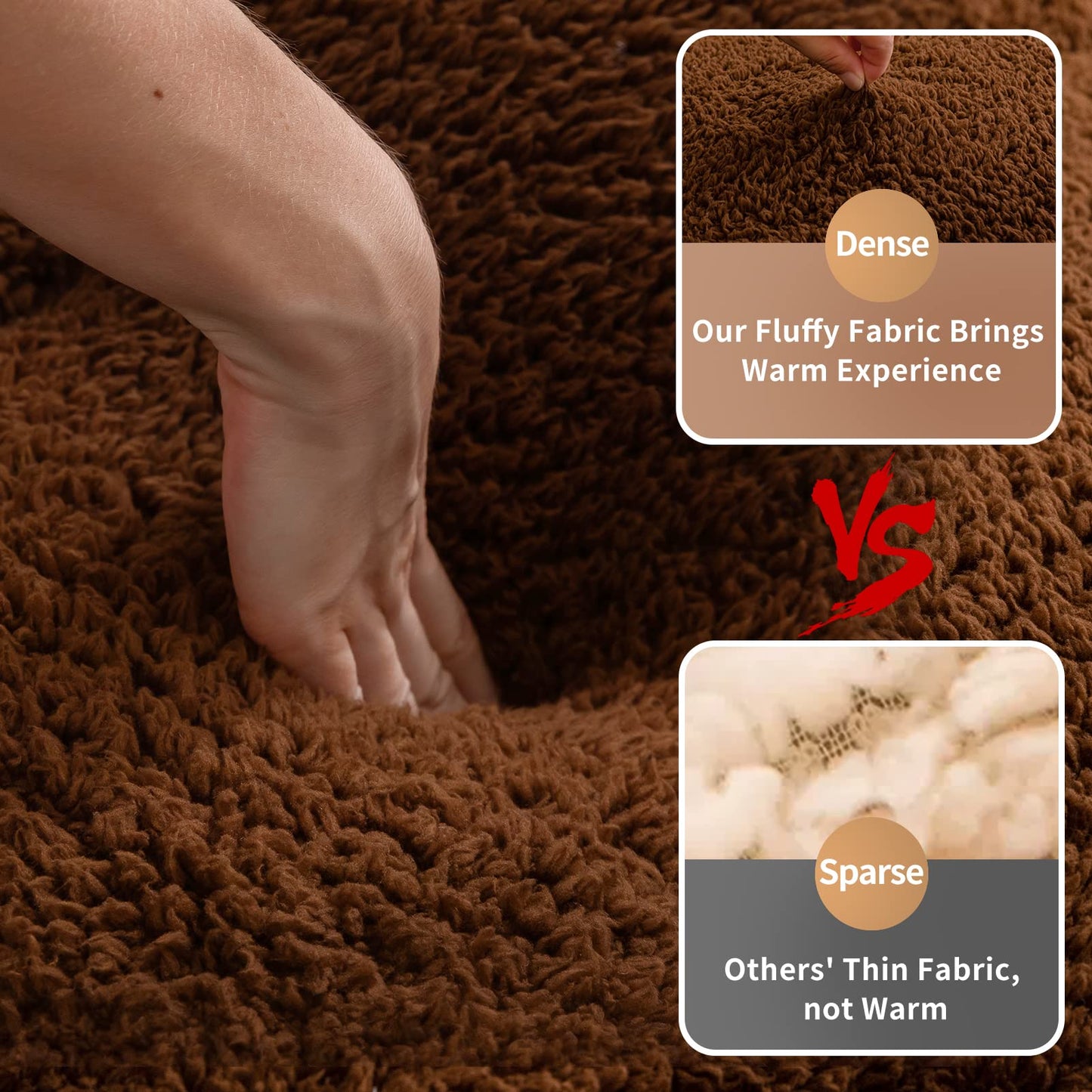 MAXYOYO Sherpa Fleece Floor Mattress Futon Mattress,Coffee Japanese Style Roll Up Mattress