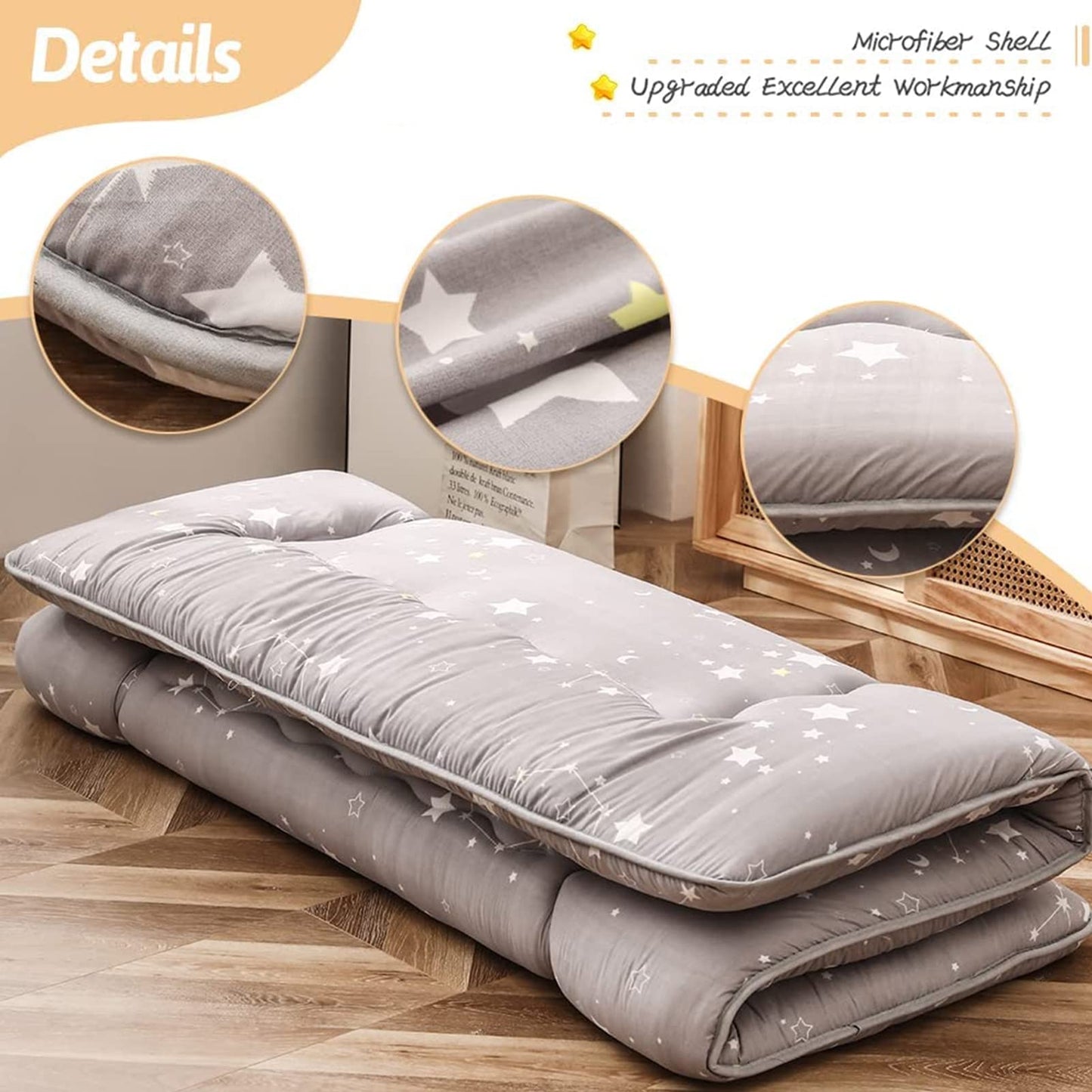 MAXYOYO Japanese Floor Mattress Futon Mattress, Constellation Printed Tatami Mat