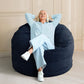 MAXYOYO Bean Bag Bed - Convertible Folds from Bed To Bean Bag Chair - Large Bean Bag with Soft Cover (Navy)