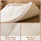MAXYOYO Padded Sherpa Fleece Futon Mattress Japanese Style Floor Mattress Roll Up Mattress, Off White