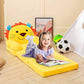 MAXYOYO Kids Fold Out Chair - Cute Folding Sofa Bed Couch Armchair for Playroom Bedroom (Lion)