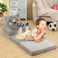 MAXYOYO Kids Fold Out Chair - Cute Folding Sofa Bed Couch Armchair for Playroom Bedroom (Cat)