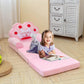 MAXYOYO Kids Fold Out Chair - Cute Folding Sofa Bed Couch Armchair for Playroom Bedroom (Pink Princess Crown)