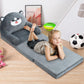 MAXYOYO Kids Fold Out Chair - Cute Folding Sofa Bed Couch Armchair for Playroom Bedroom (Gray Dog)