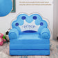 MAXYOYO Kids Fold Out Chair - Cute Folding Sofa Bed Couch Armchair for Playroom Bedroom (Blue Prince Crown)