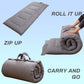 MAXYOYO Portable Foldable Futon Mattress, Foam Mattress Pad with Handle and Zipper, Grey