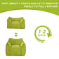 MAXYOYO Giant Bean Bag Sofa for Adults, Corduroy High-Density Foam Filled Bean Bag Chair, Large Lazy Puff Chair for Living Room, Bedroom (Green)