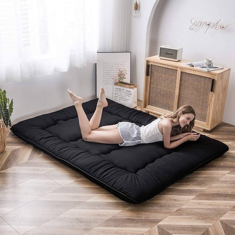 MAXYOYO Japanese Floor Futon Mattress, Portable futon mattress, Black